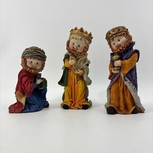 Three Wise Men Resin Figures Christmas Nativity Melchior Caspar Balthasar